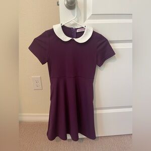 GORLYA Girl's Vintage Peter Pan Collar Fit Dress